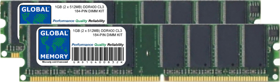 1GB (2 x 512MB) DDR 400MHz PC3200 184-PIN DIMM MEMORY RAM KIT FOR HEWLETT-PACKARD DESKTOPS